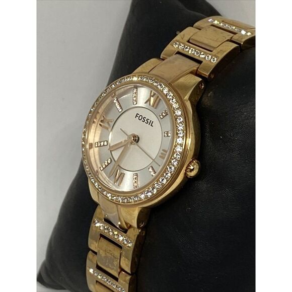 Fossil Virginia ES3284 Women Stainless Steel Analog Dial Quartz Wrist Watch EY29 - Picture 4 of 12